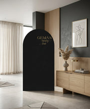 Load image into Gallery viewer, Plain black arch backdrop – 1.83m tall - HIRE ONLY