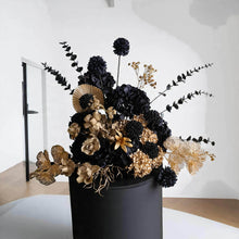 Load image into Gallery viewer, Black & Gold floor / plinth / table Flowers - HIRE ONLY