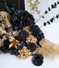 Load image into Gallery viewer, Black & Gold floor / plinth / table Flowers - HIRE ONLY
