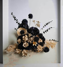 Load image into Gallery viewer, Black & Gold floor / plinth / table Flowers - HIRE ONLY