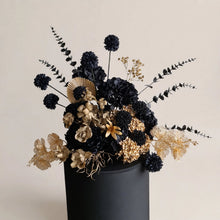 Load image into Gallery viewer, Black & Gold floor / plinth / table Flowers - HIRE ONLY