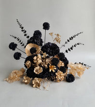 Load image into Gallery viewer, Black & Gold floor / plinth / table Flowers - HIRE ONLY