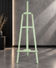 Load image into Gallery viewer, Sage green wooden easel – 1.55m - HIRE ONLY