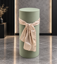 Load image into Gallery viewer, Sage green cylinder cake stand / plinth - 90cm - HIRE ONLY