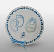 Load image into Gallery viewer, Baby shower – BABY BOY - blue welcome sign (easel & board) - HIRE ONLY