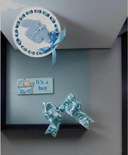 Load image into Gallery viewer, Baby shower – GENDER REVEAL – blue / pink welcome sign (easel, board & balloons) - HIRE ONLY