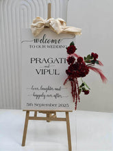 Load image into Gallery viewer, Burgundy / dark red hanging flowers SMALL – easel, welcome sign, arch, floor - HIRE ONLY