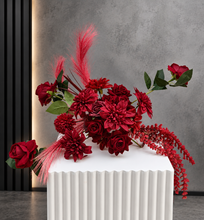 Load image into Gallery viewer, Burgundy / dark red hanging flowers SMALL – easel, welcome sign, arch, floor - HIRE ONLY