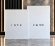 Load image into Gallery viewer, Popular rectangular white backdrop – 1.9m tall - HIRE ONLY