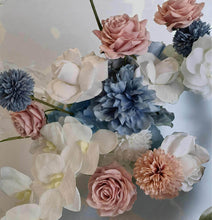 Load image into Gallery viewer, Blue, pink & white floor / plinth / table flowers - HIRE ONLY