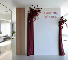 Load image into Gallery viewer, 2 x rectangular backdrop, 3 x burgundy flowers - HIRE ONLY
