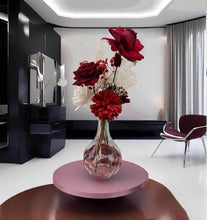 Load image into Gallery viewer, Red & white table flowers centrepieces - HIRE ONLY