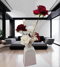 Load image into Gallery viewer, Red & white table flowers centrepieces - HIRE ONLY