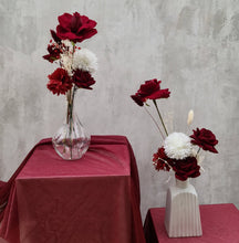 Load image into Gallery viewer, Red & white table flowers centrepieces - HIRE ONLY