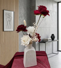 Load image into Gallery viewer, Red & white table flowers centrepieces - HIRE ONLY