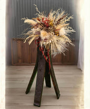 Load image into Gallery viewer, Rustic flower / mirror stand (no flowers/mirror) - 77cm tall - HIRE ONLY