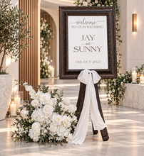 Load image into Gallery viewer, Rustic stand with mirror – welcome sign - HIRE ONLY