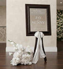 Load image into Gallery viewer, Rustic stand with mirror – welcome sign - HIRE ONLY