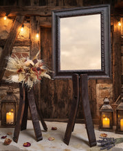 Load image into Gallery viewer, Rustic stand with mirror – welcome sign - HIRE ONLY