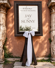 Load image into Gallery viewer, Rustic stand with mirror – welcome sign - HIRE ONLY