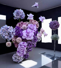 Load image into Gallery viewer, Purple / violet backdrop, arch, arbour flowers - HIRE ONLY