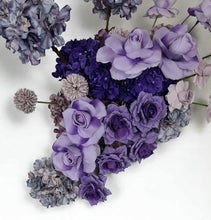 Load image into Gallery viewer, Purple / violet backdrop, arch, arbour flowers - HIRE ONLY