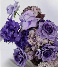 Load image into Gallery viewer, Purple / violet floor / plinth flowers - HIRE ONLY