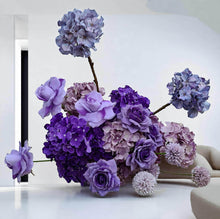 Load image into Gallery viewer, 1.8m foldable arch & 2 x purple / violet flowers – Advanced Package - HIRE ONLY