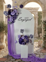 Load image into Gallery viewer, 1.8m foldable arch & 2 x purple / violet flowers – Advanced Package - HIRE ONLY
