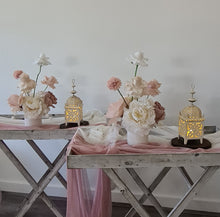 Load image into Gallery viewer, Boho blush romantic table / aisle flowers - HIRE ONLY