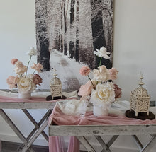 Load image into Gallery viewer, Boho blush romantic table / aisle flowers - HIRE ONLY
