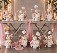 Load image into Gallery viewer, Boho blush romantic table / aisle flowers - HIRE ONLY