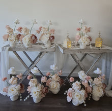 Load image into Gallery viewer, Boho blush romantic table / aisle flowers - HIRE ONLY