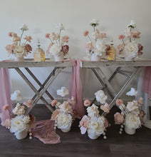 Load image into Gallery viewer, Boho blush romantic table / aisle flowers - HIRE ONLY