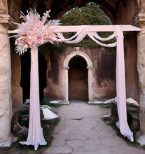 Load image into Gallery viewer, White wood arbour & 1 x Boho blush romantic flowers - HIRE ONLY