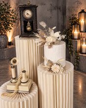Load image into Gallery viewer, Rustic antique mantel clock – additional decor - HIRE ONLY