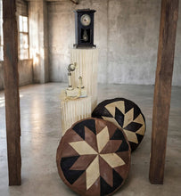 Load image into Gallery viewer, Moroccan boho leather foot rest / stool – additional decor - HIRE ONLY