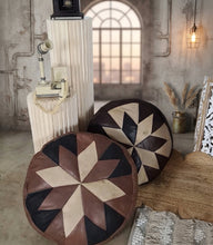Load image into Gallery viewer, Moroccan boho leather foot rest / stool – additional decor - HIRE ONLY