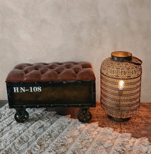 Load image into Gallery viewer, Unique rustic ottoman / bench seat – additional decor - HIRE ONLY