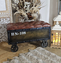 Load image into Gallery viewer, Unique rustic ottoman / bench seat – additional decor - HIRE ONLY