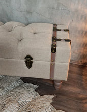 Load image into Gallery viewer, Unique Boho ottoman / bench seat – additional decor - HIRE ONLY