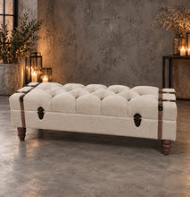 Load image into Gallery viewer, Unique Boho ottoman / bench seat – additional decor - HIRE ONLY