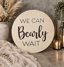 Load image into Gallery viewer, Baby shower double sided wood round - HIRE ONLY