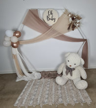 Load image into Gallery viewer, Hexagonal Backdrop Baby shower neutral / nude - Package 1 - HIRE ONLY