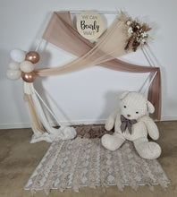 Load image into Gallery viewer, Hexagonal Backdrop Baby shower neutral / nude - Package 1 - HIRE ONLY