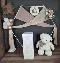 Load image into Gallery viewer, Hexagonal Backdrop Baby shower neutral / nude – Package 2 - HIRE ONLY