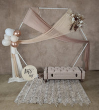 Load image into Gallery viewer, Hexagonal Backdrop Neutral & Nude colours – Package 1 - HIRE ONLY