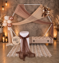Load image into Gallery viewer, Hexagonal Backdrop Neutral & Nude colours – Package 2 - HIRE ONLY