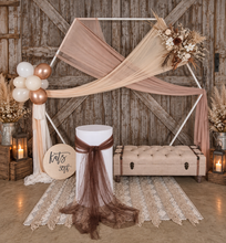 Load image into Gallery viewer, Hexagonal Backdrop Neutral & Nude colours – Package 2 - HIRE ONLY