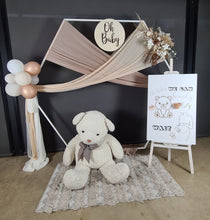 Load image into Gallery viewer, Hexagonal Backdrop Baby shower neutral / nude - Package 3 - HIRE ONLY